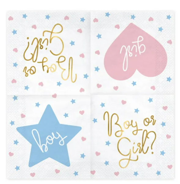 Servietten - Boy or Girl - 33cm x 33cm